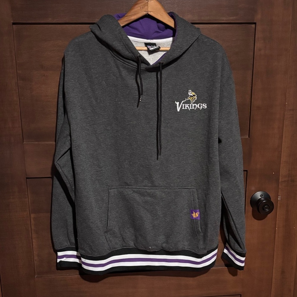 NFL Vikings Dark Gray Hoodie Sweater